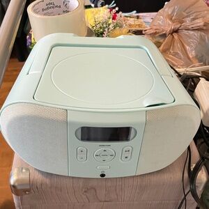 ONN Portable Audio CD Player with Radio - Seafoam Green